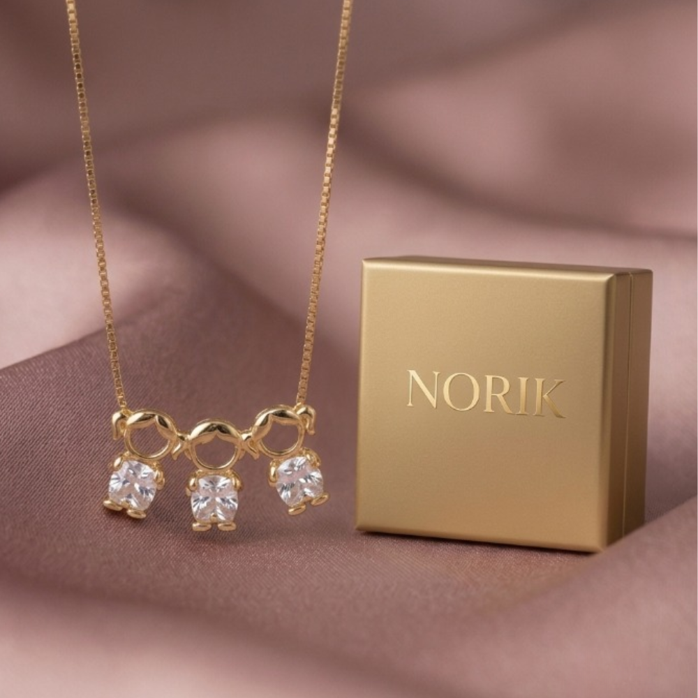 NORIK™ Collana Mamma con Ciondoli dei Figli