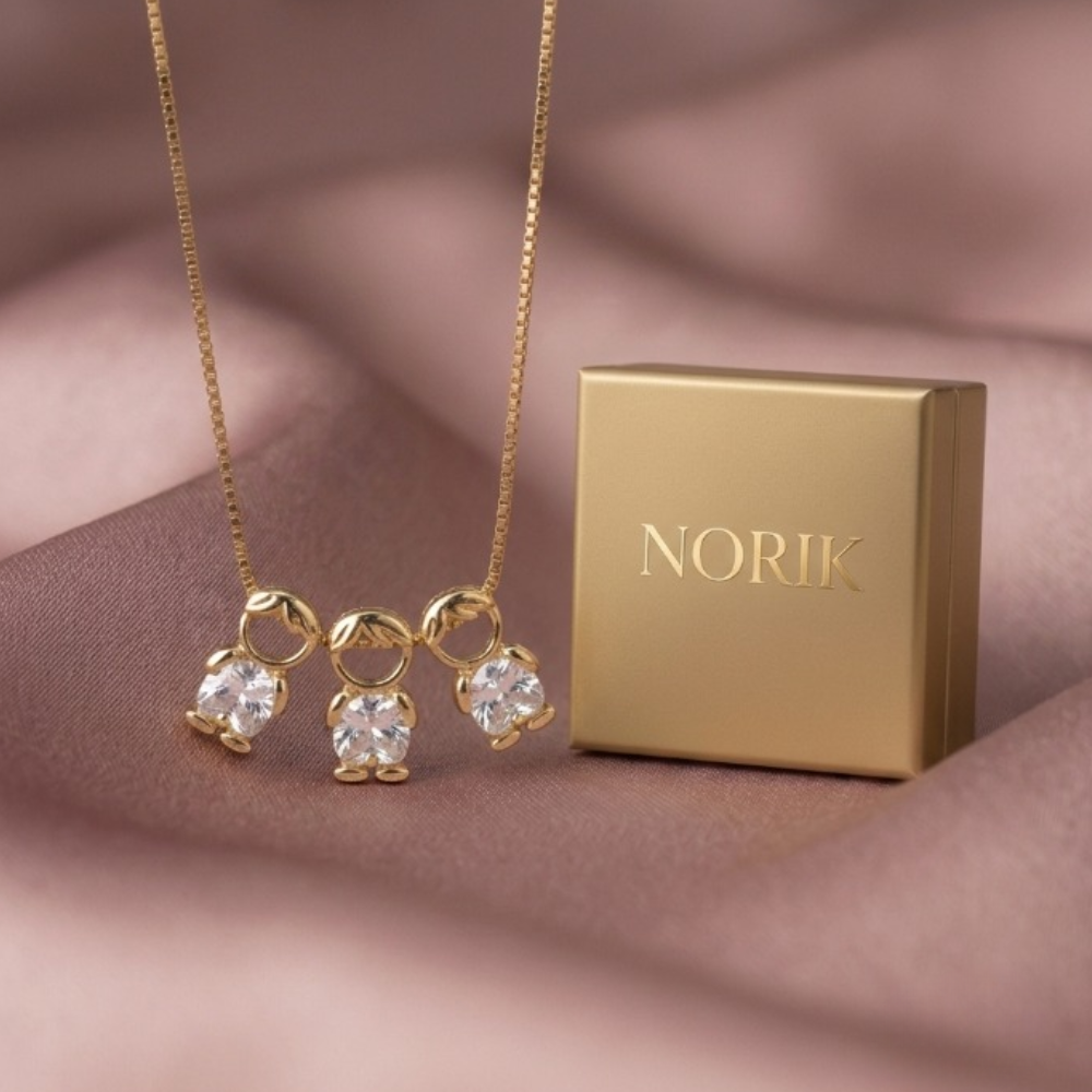 NORIK™ Collana Mamma con Ciondoli dei Figli