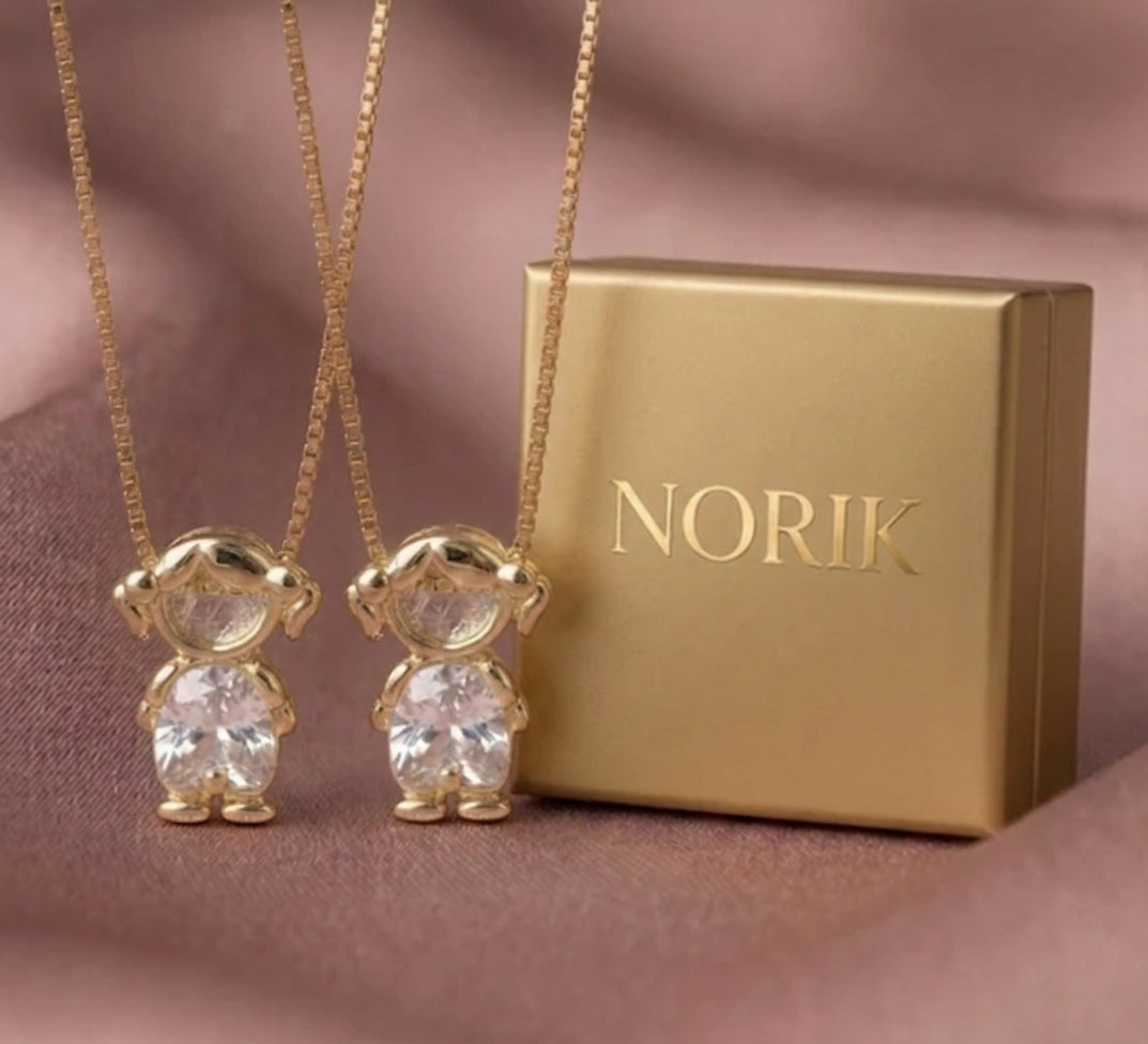 NORIK™ Collana Mamma con Ciondoli dei Figli