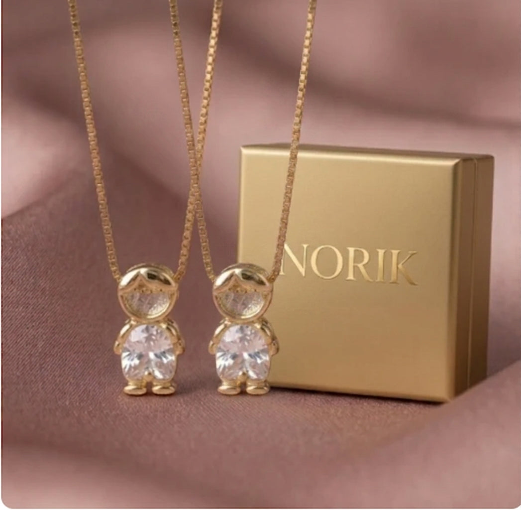 NORIK™ Collana Mamma con Ciondoli dei Figli