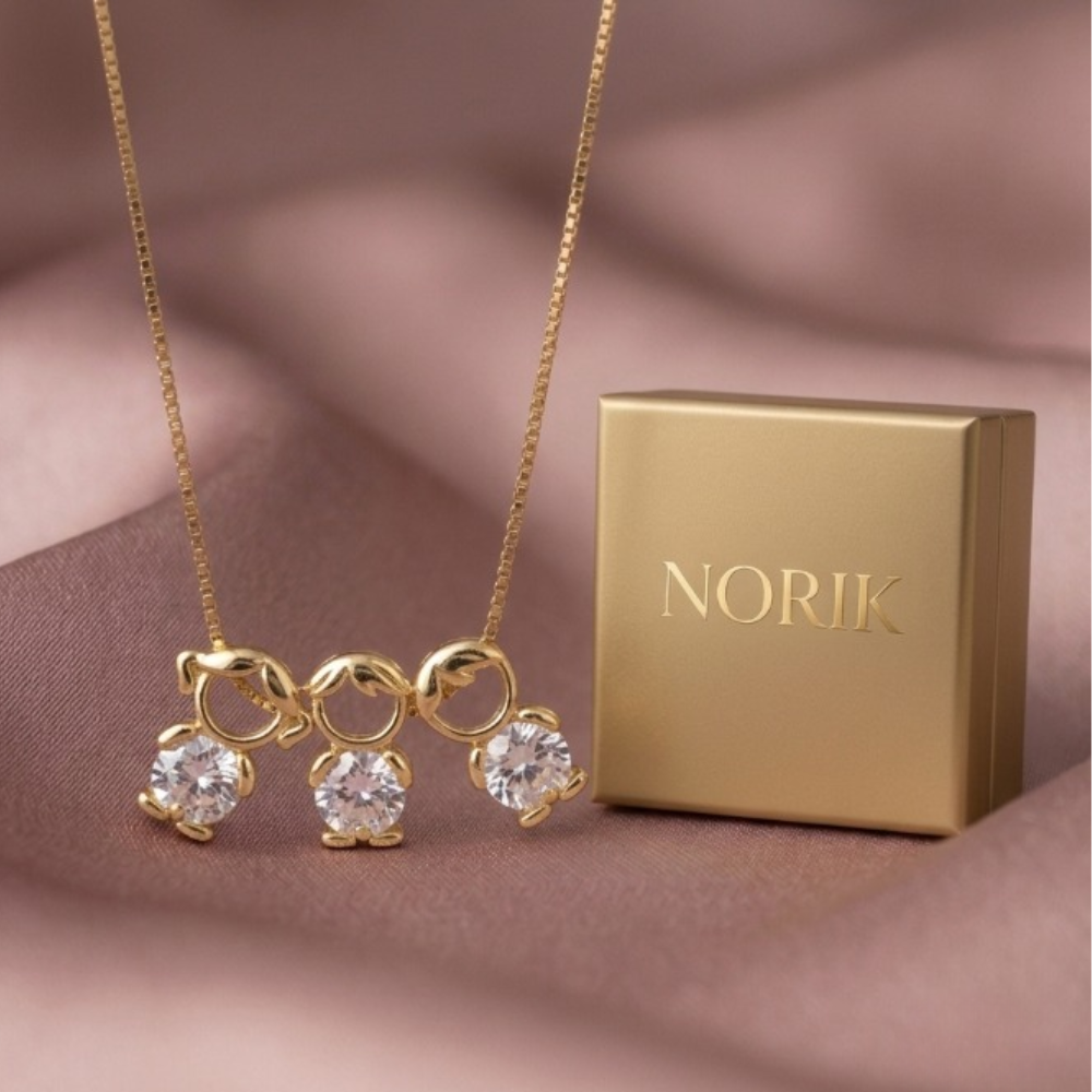 NORIK™ Collana Mamma con Ciondoli dei Figli
