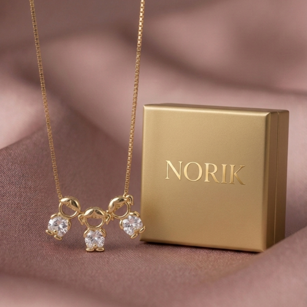 NORIK™ Collana Mamma con Ciondoli dei Figli