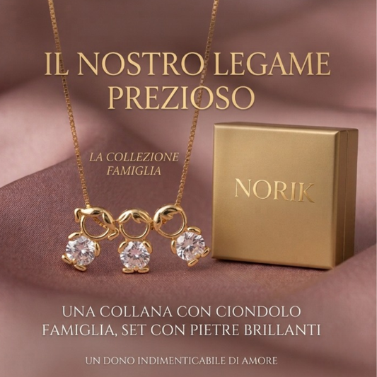 NORIK™ Collana Mamma con Ciondoli dei Figli